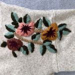 Boundless North Beige Floral Embroidered Knit Cardigan Sweater Women's Large Tan Photo 8