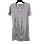 n:philanthropy Leonardo Knot Front Short Casual Shirtdress Grey Small New Photo 4