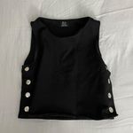 ZARA black button top Photo 2