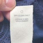 Fossil Penny Lace Dress M Bohemian Cap Sleeve V-Neck Elastic Waist Scallop Navy Photo 6