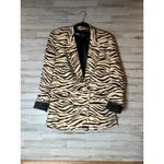ZARA Zebra Print Double Breasted Blazer Women's Small Photo 4