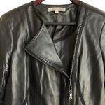 Ellen Tracy Y2K  Women Jacket M Black Faux Leather Moto Zip Edgy Punk‎ Bikercore Photo 7