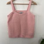 Sandy Liang  Womens Sweater NWOT 
Tank Top Crop Knit Pink Sleeveless Photo 1