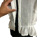 Trovato Bird of Paradise Ruffle White Gauzy Shirt Nwot Size L Photo 8