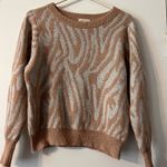 Rebecca Taylor Rebecca Taylos Tiger Stripe Merino Wool Alpaca Cotton Blend Sweater Small Photo 1