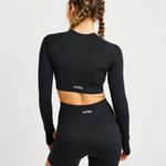 AYBL Black Long Sleeve Crop Top Photo 1