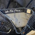 We The Free  Free People Denim Pencil Skirt With Front Slit Frayed Hem Size 28 Photo 2
