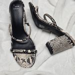 A New Day  Double Strap Snake Print Block Heels In Size 10 Photo 0