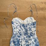 Reformation  - Kourtney Floral Sleeveless Midi dress in Blue & White Photo 4