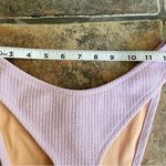 J.Crew  Textured Curved-Waist Cheeky Bikini Bottoms Light Purple Color Size S Photo 1