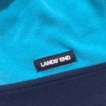 Lands End heritage quarter snap pullover fleece small colorblock Blue Photo 5