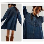 Free People Denim Blue Cotton Find Me Now Mini Dress Size S Photo 9