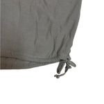 American Rag Cie Light Gray Sequin Cap Sleeve Crop Blouse | Adjustable Hem sz S Photo 3