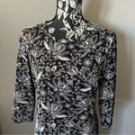 J. McLaughlin  Catalina Cloth Dress Floral 3/4 Sleeve Brown Large Photo 7