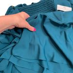 Amanda Uprichard Teal Ruffle Jumpsuit Photo 7