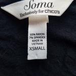 Soma Womens Black Long Sleeve "Do Not Disturb" Top XS Rayon & Spandex Comfortabl Gold Photo 1