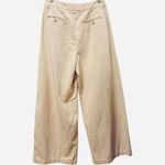 Madewell NWT Linen The Harlow Wide Leg Pants Light Tan High Rise Trousers 12 Photo 2