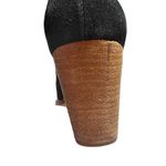 Jeffrey Campbell  Size 8.5 Black Suede Slip On Cut Out Ankle Block Heel Booties Photo 5