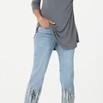 LOGO By Lori Goldstein LOGO Grey Smoke Regular Straight-Leg Boyfriend Jeans, Plus Size 28 New w/Tag Photo 9