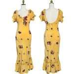 Free People  Dainty Embroidered Floral Bohemian Bali Santa Cruz Maxi Dress Medium Photo 2