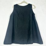 Bryn Walker  Linen Tunic Tank Size Small Black Lagenlook Minimalist Closet Staple Photo 1