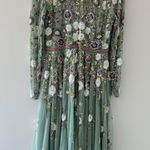 Mac Duggal Sequined Floral Long Sleeve High Neck Sage Green Dress 10 Photo 13
