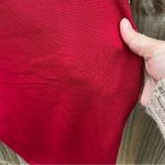 Carlisle Vintage  Silk Blend Knit Red Sleeveless Turtle Neck Top Blouse Photo 4