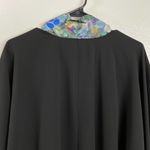 Invisible World Alaska Womens Kimono Jacket Hand Painted Silk Polyester Large Black Photo 9