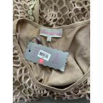 Pretty Angel Brown Open Crochet Lace Puff Sleeve Pullover Top Size Large NEW Photo 4