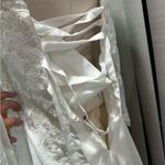SALE🤍FIND LOVE WEDDING DRESS🤍Elegant White Lace Long Sleeve Gown Size 6 Photo 10