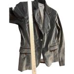 Tahari Size 8 Black Velvet Fitted Long Sleeve One Button Blazer Photo 9