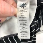 Athleta Relay Cropped Legging Striped Black White Photo 6