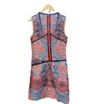 Helmut Lang Asymmetric Neon Orange Floral Medallion Jacquard Printed Mini Dress Photo 5