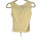 Windsor Yellow Striped Cinched Sleeveless V-Neck Top L Coconut Girl Photo 5