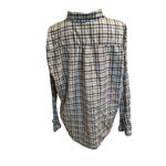 The North Face Women's X-large Blue White Plaid Four Button Long Sleeve Shirt Photo 1