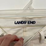 LANDS' END High Rise Slim Ankle Jean White Light Wash High Waisted Cropped Crop Size 8 Photo 3