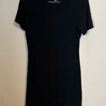 BP Dress Mini Short Sleeve Ribbed Black Casual Neutral Photo 0
