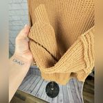Aerie  Oversized Sweater Mustard Colored Sweater size Medium Crew Neck Photo 4