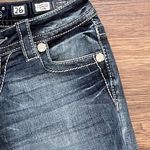 Miss Me Signature Capri Jeans Blue Factory Wash and Whiskering Size 26 Photo 2