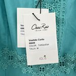 Charo Ruiz Ibiza Volantes Lace Crochet Trim Mini Dress Turquoise Size Medium NWT Blue Photo 8