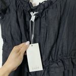 Anthropologie NEW! Joie alverna eyelet off shoulder 100% linen black jumpsuit L Photo 5