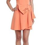 NWT ERIN by Erin Fetherston Strapless Taffeta Sweetheart Bow Dress in Flame 6 Photo 0