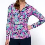 Lilly Pulitzer Oyster Bay Navy PJ Knit Button Up Long Sleeve Top (Size XXS) Photo 5