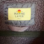 Marine layer Navy Teddy Sherpa Soft Coat Fleece Shacket Quiet Luxury Small Photo 8