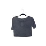 Topshop NWT Dark Gray Ribbed Raw Hem Cropped Top Photo 5