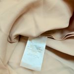 Tibi  Agathe Off Shoulder Top Structured Cotton Buckle Tie Sleeve Beige Size 6 Photo 6