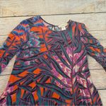 Mara Hoffman  Herbarium Swing Dress Persimmon Abstract Print Long Sleeve Medium Photo 5