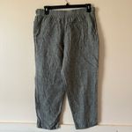 Athleta Voyager Green Linen Pants Pockets Women’s Size 14 Photo 3