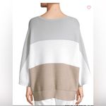 Lafayette 148  NY Cotton-Cashmere Blend Colorblock Oversized Sweater Size Medium Photo 1