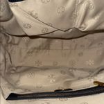 Tory Burch  Black and Tan Leather Canvas Tote Photo 9